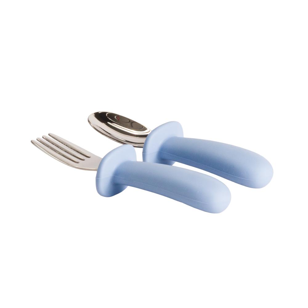Nestling Baby Cutlery 2pk - Dusty Blue