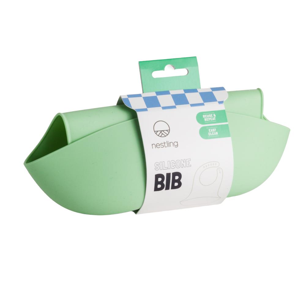 Nestling Silicone Bib - Sage