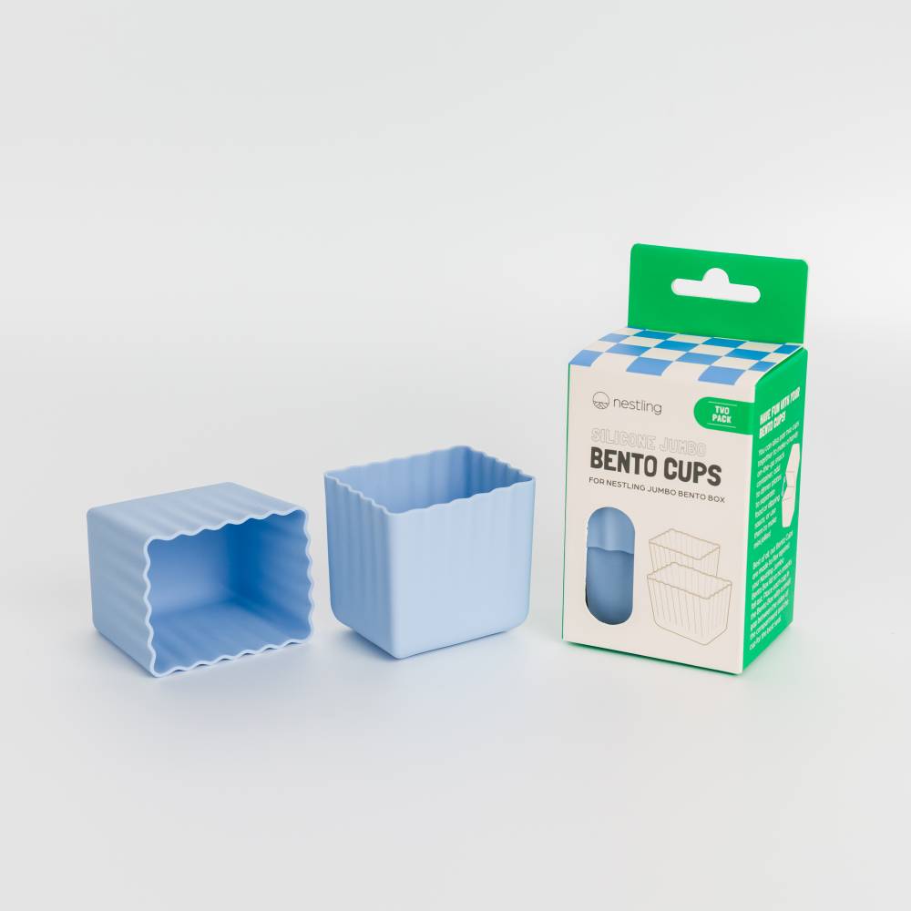 Nestling Silicone Jumbo Cups 2pk - Dusty Blue