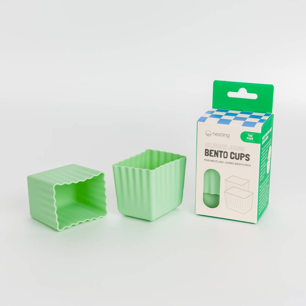 Nestling Silicone Jumbo Cups 2pk - Sage