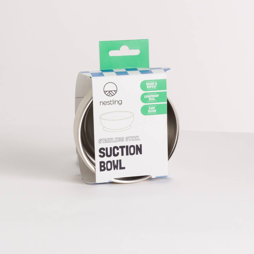 Nestling Stainless Steel Suction Bowl - Oat