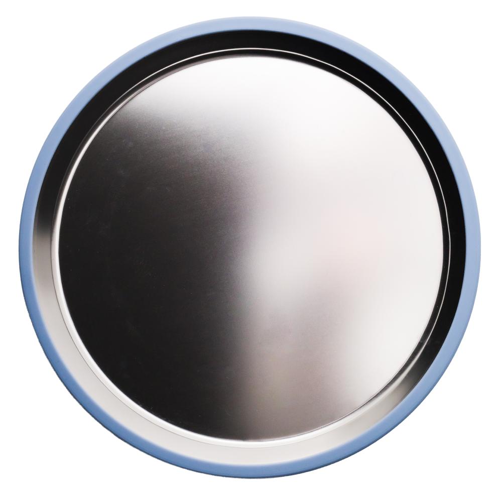 Nestling Stainless Flat Suction Plate 23cm - Dusty Blue