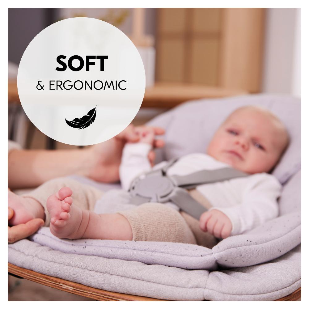 Hauck Highchair 3-in-1 Wooden Bouncer Eco - Light Grey
