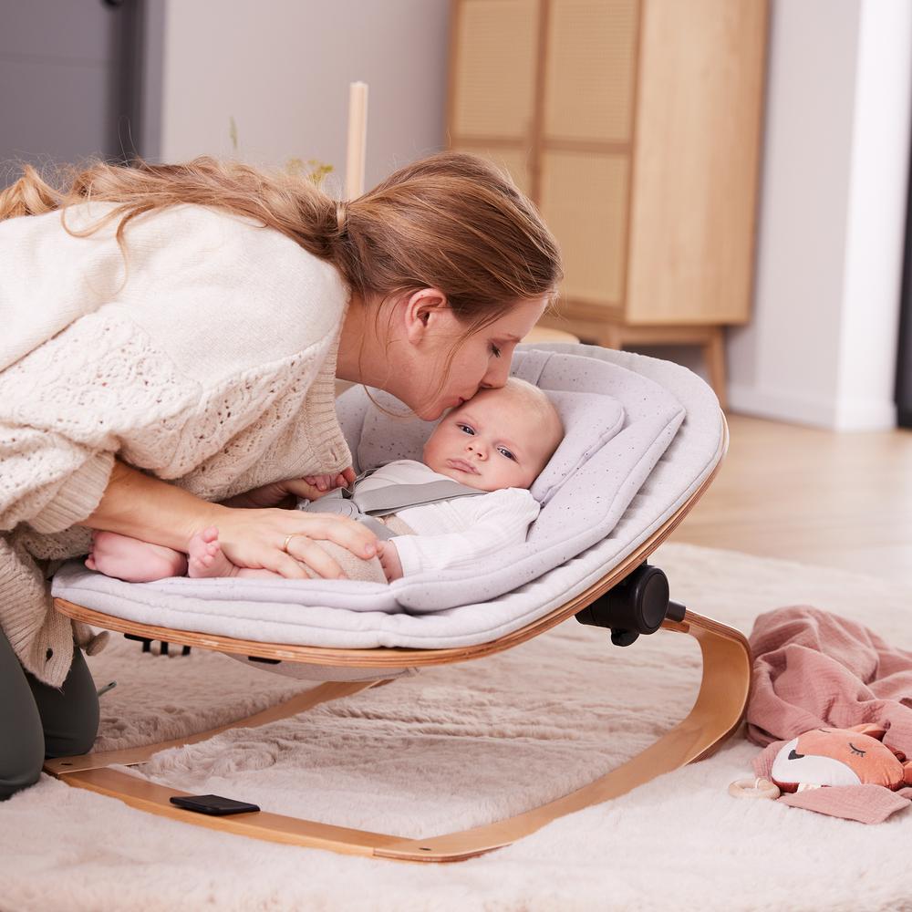 Hauck Highchair 3-in-1 Wooden Bouncer Eco - Light Grey