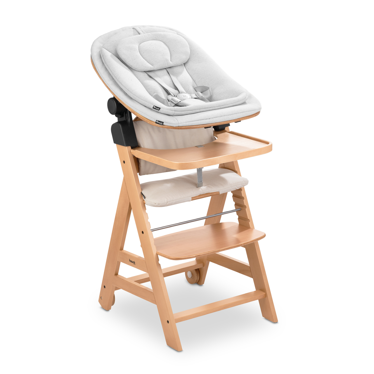 Hauck 3-in-1 Wooden Bouncer Eco - Light Grey