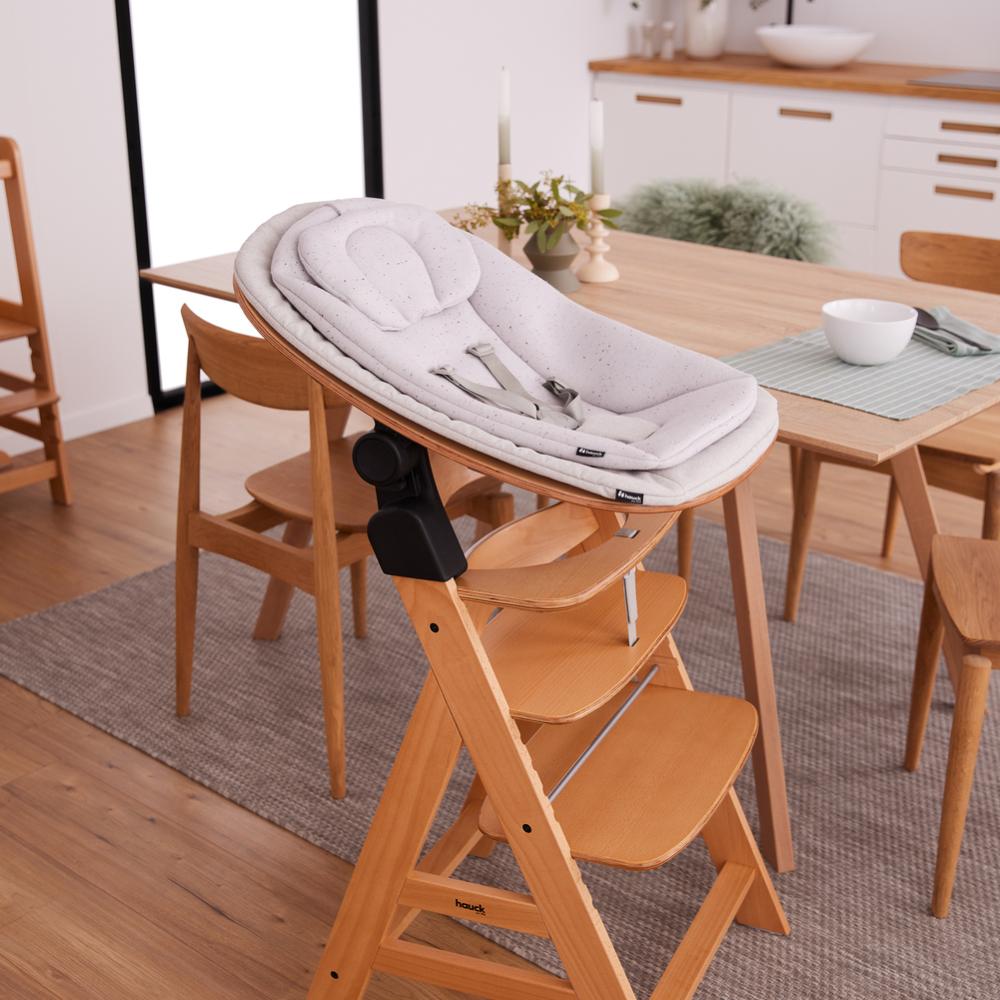 Hauck Highchair 3-in-1 Wooden Bouncer Eco - Light Grey
