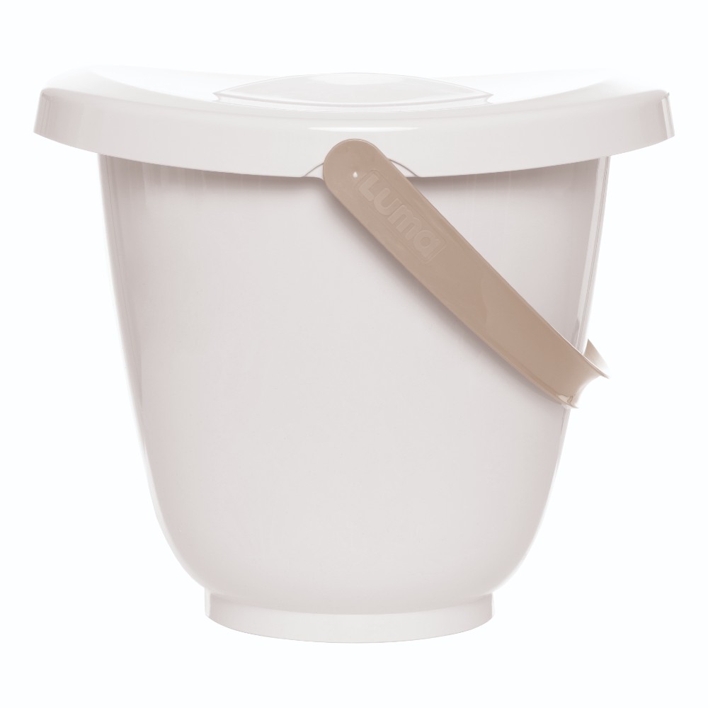 LUMA Bath Bucket with Lid - White