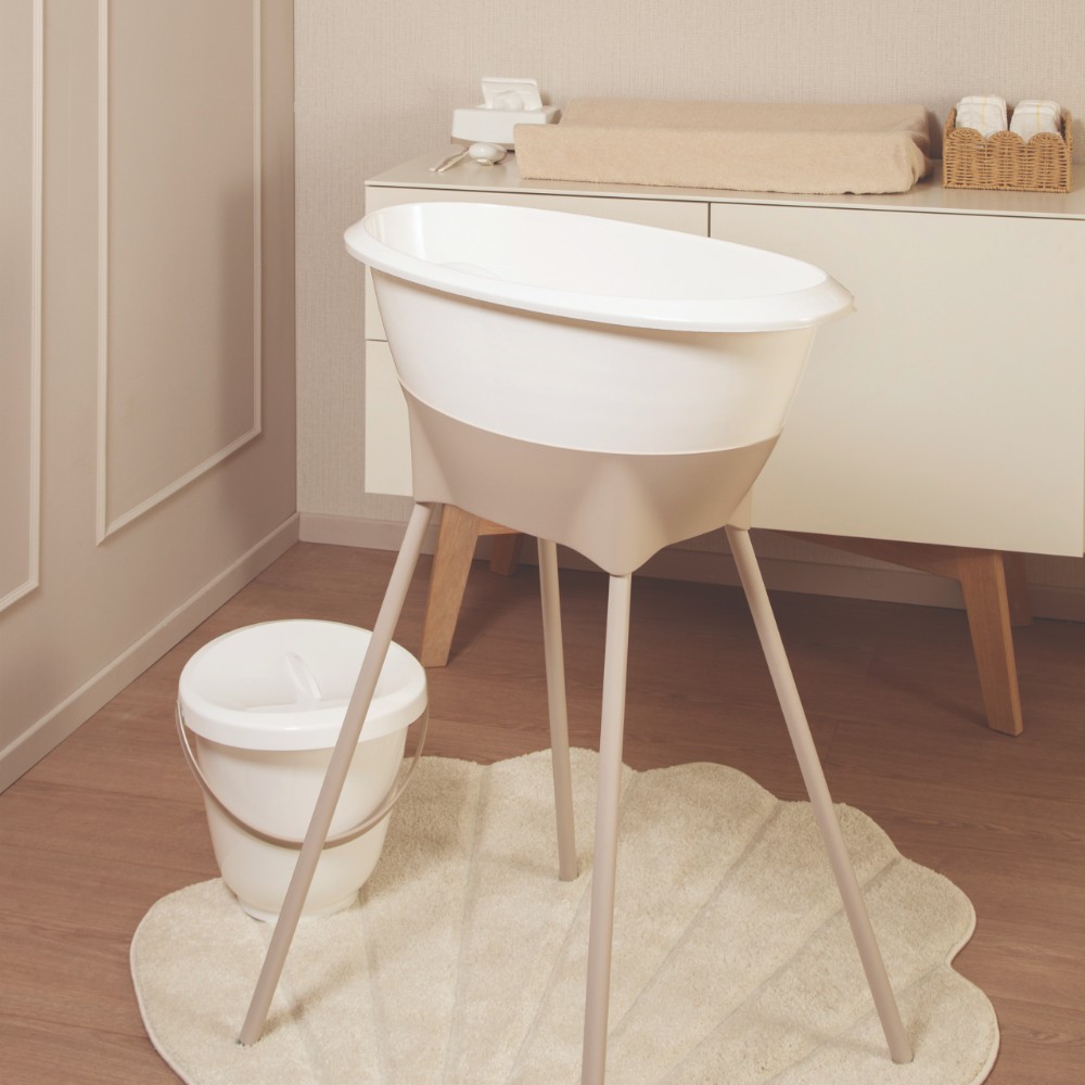 LUMA Bath Bucket with Lid - White