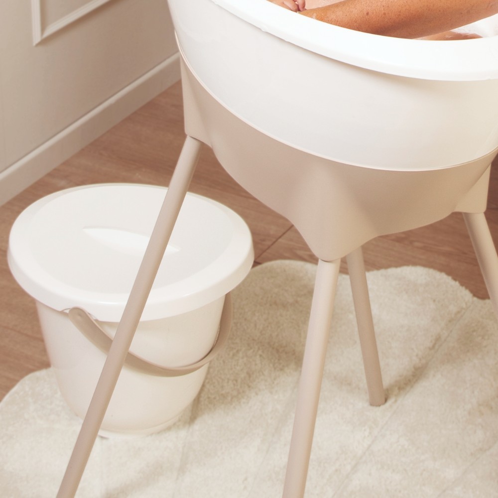 LUMA Bath Bucket with Lid - White