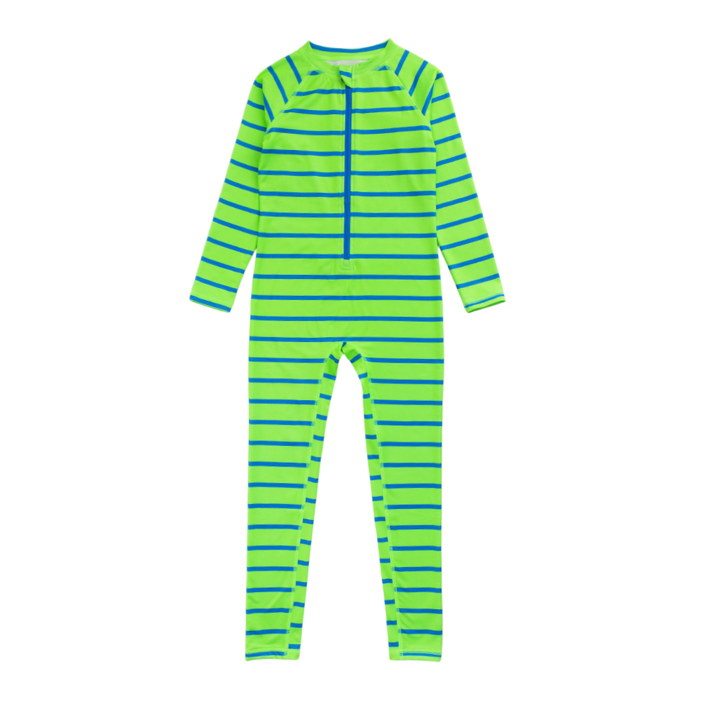 Nestling AquaLuxe Full Swimsuit - Neon Green Stripe