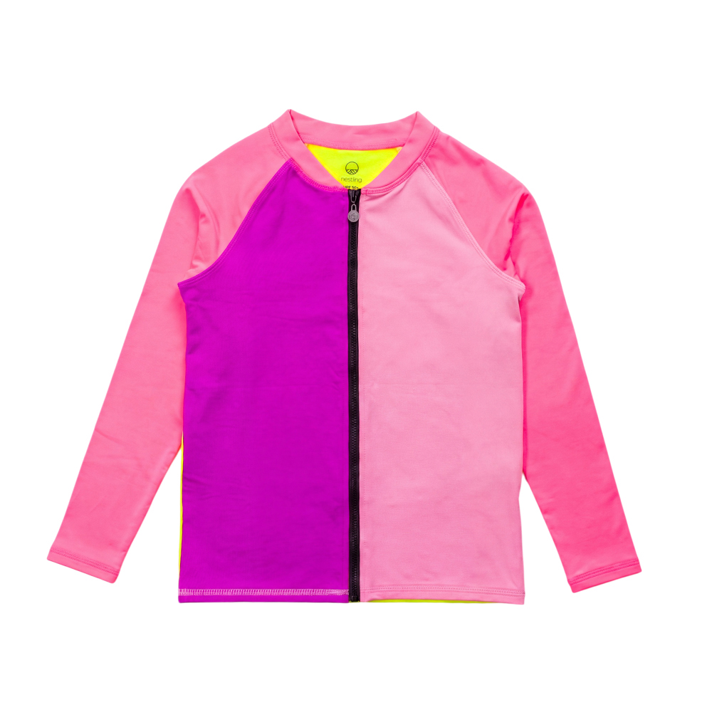 Nestling AquaLuxe Full Zip Rashie - Spliced Ripple