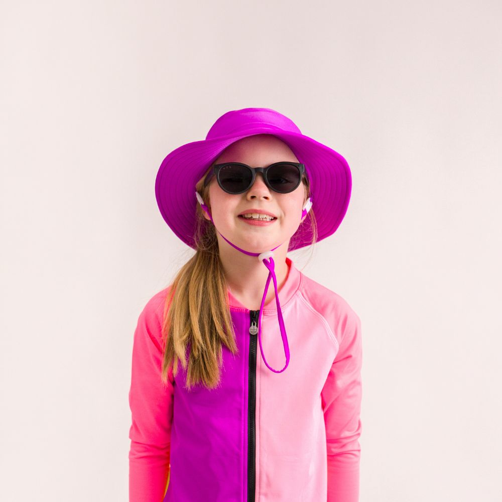 Nestling Neon Swim Bucket Hat - Neon Purple