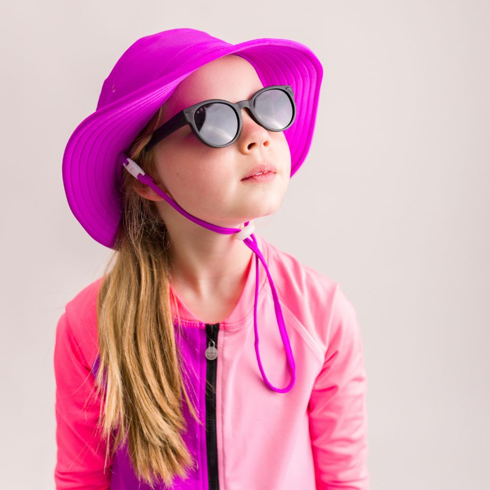 Nestling Neon Swim Bucket Hat - Neon Purple
