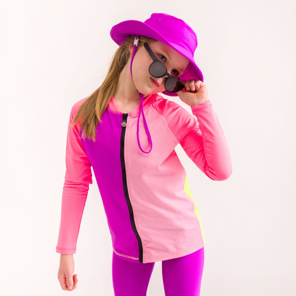 Nestling Neon Swim Bucket Hat - Neon Purple