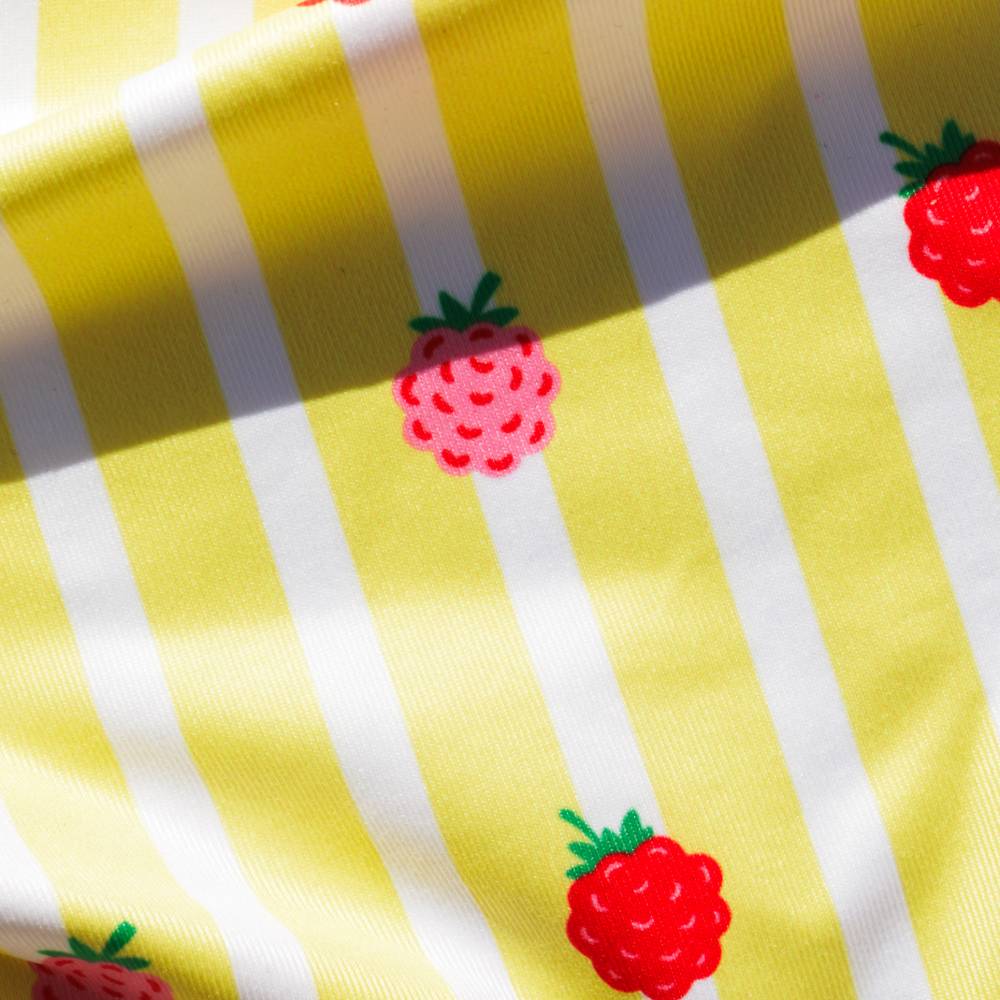 Nestling Large Swim Bag - Lemon Striped Raspberries