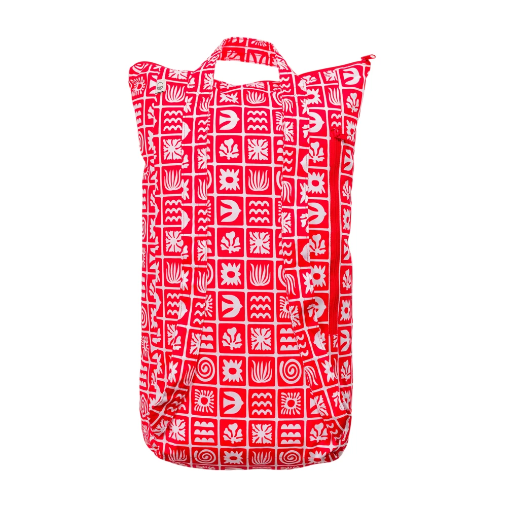 Nestling Large Swim Bag - Red Retro Surf