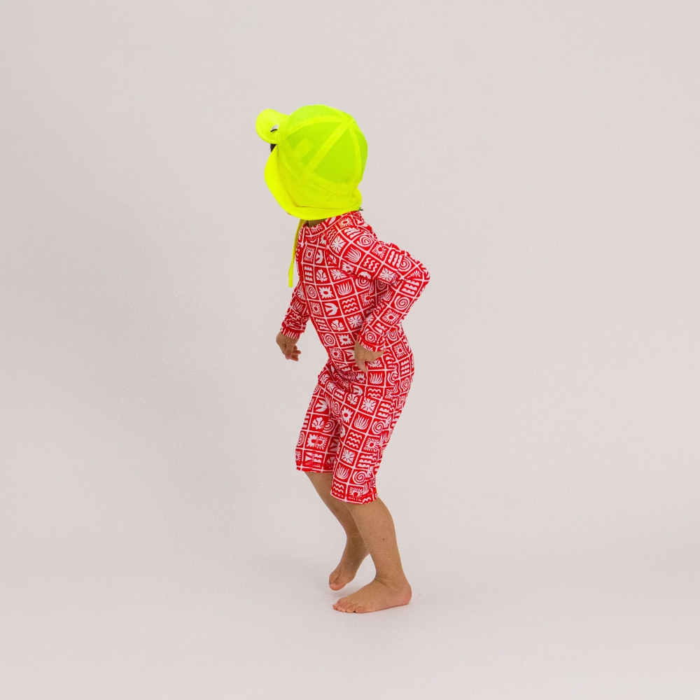 Nestling Neon Swim Legionnaire Hat - Neon Yellow