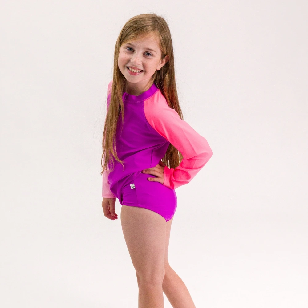 Nestling Neon Swim Bikini Bottoms - Neon Purple