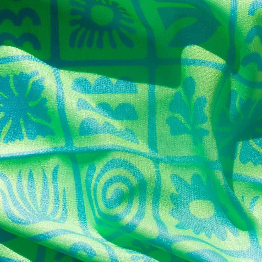 Nestling Neon Swim Nappy - Green Retro Surf