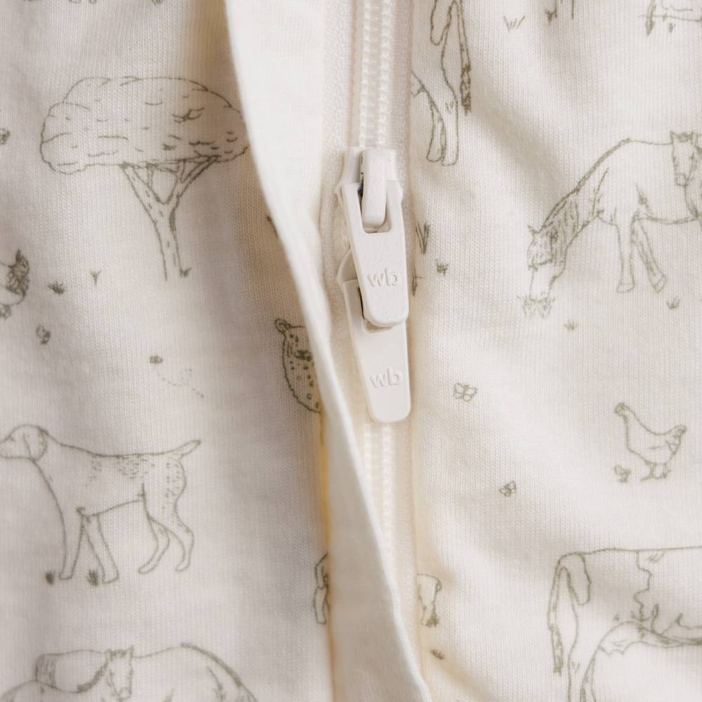Woolbabe 3 Season Front Zip Sleeping Bag - Farmyard