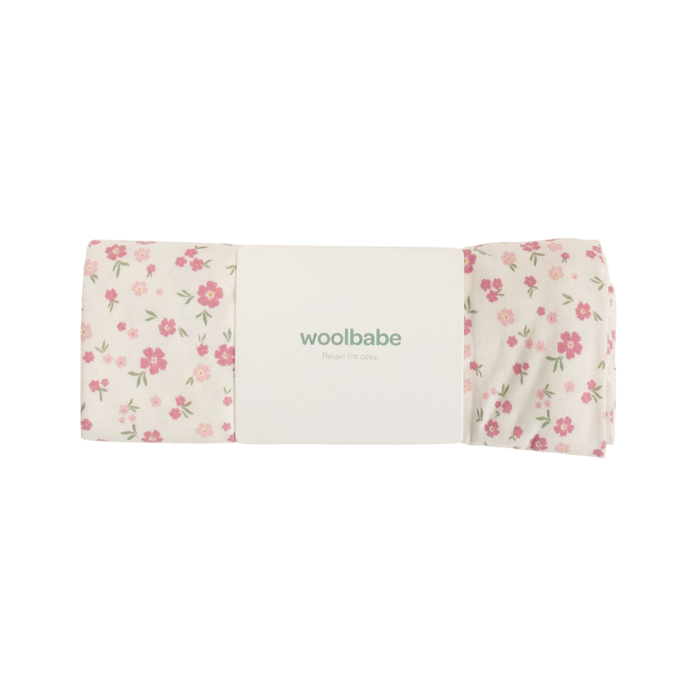 Woolbabe Merino/Organic Cotton Swaddle/Blanket - Vintage Bloom