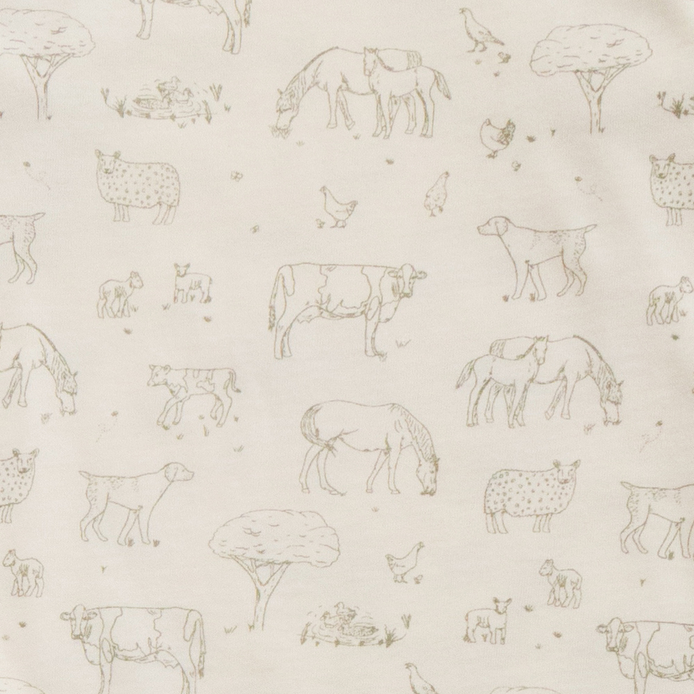 Woolbabe Summer Merino/Organic Cotton Sleeping Bag - Farmyard