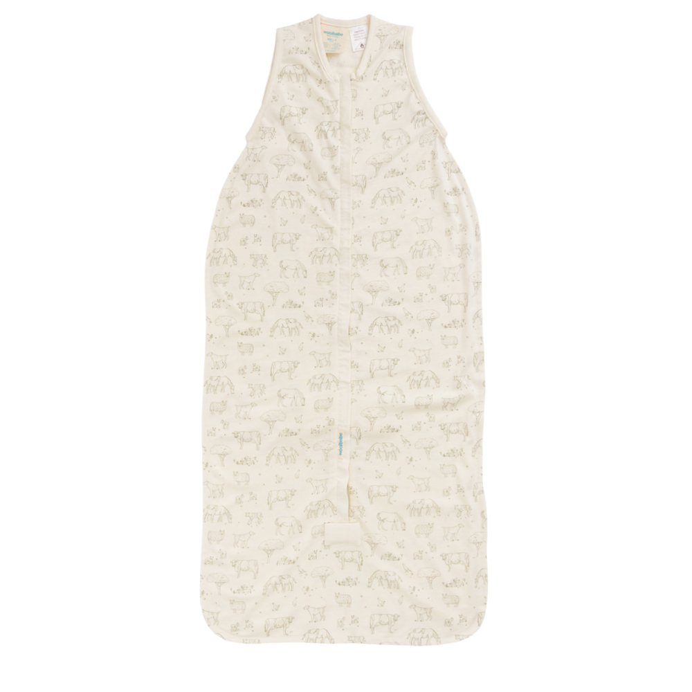 Woolbabe Summer Merino/Organic Cotton Sleeping Bag - Farmyard