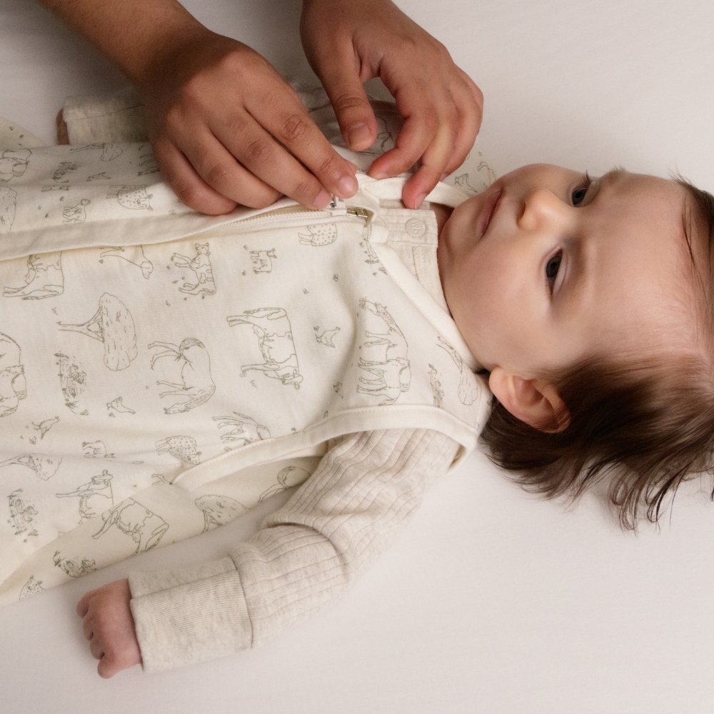 Woolbabe Summer Merino/Organic Cotton Sleeping Bag - Farmyard