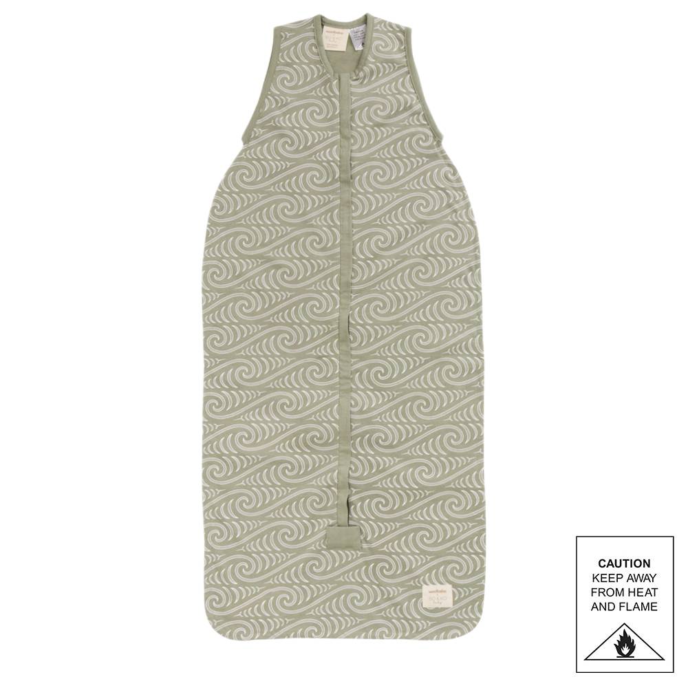 Woolbabe X BO & KO Collab Summer Front Zip Sleeping Bag - Flax Ngaru