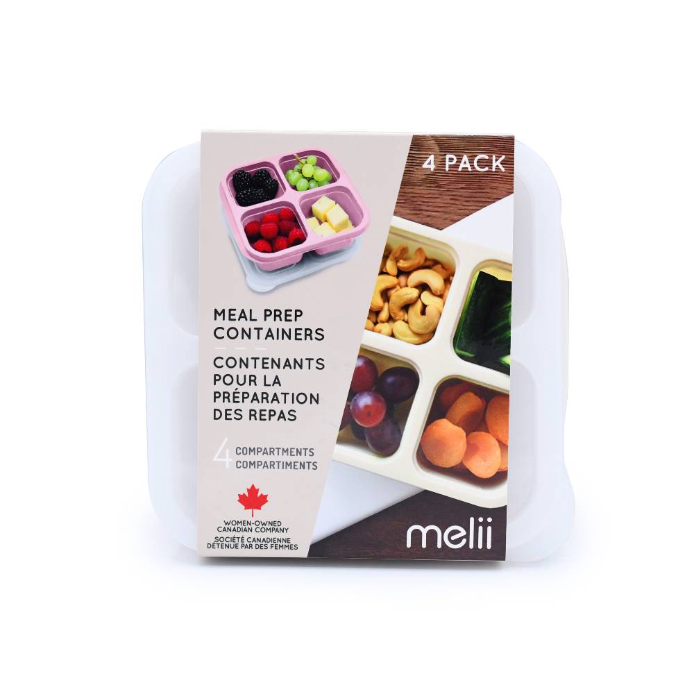 Melii Meal Prep Containers 4pk - Blush/Ivory/Berry/Sage