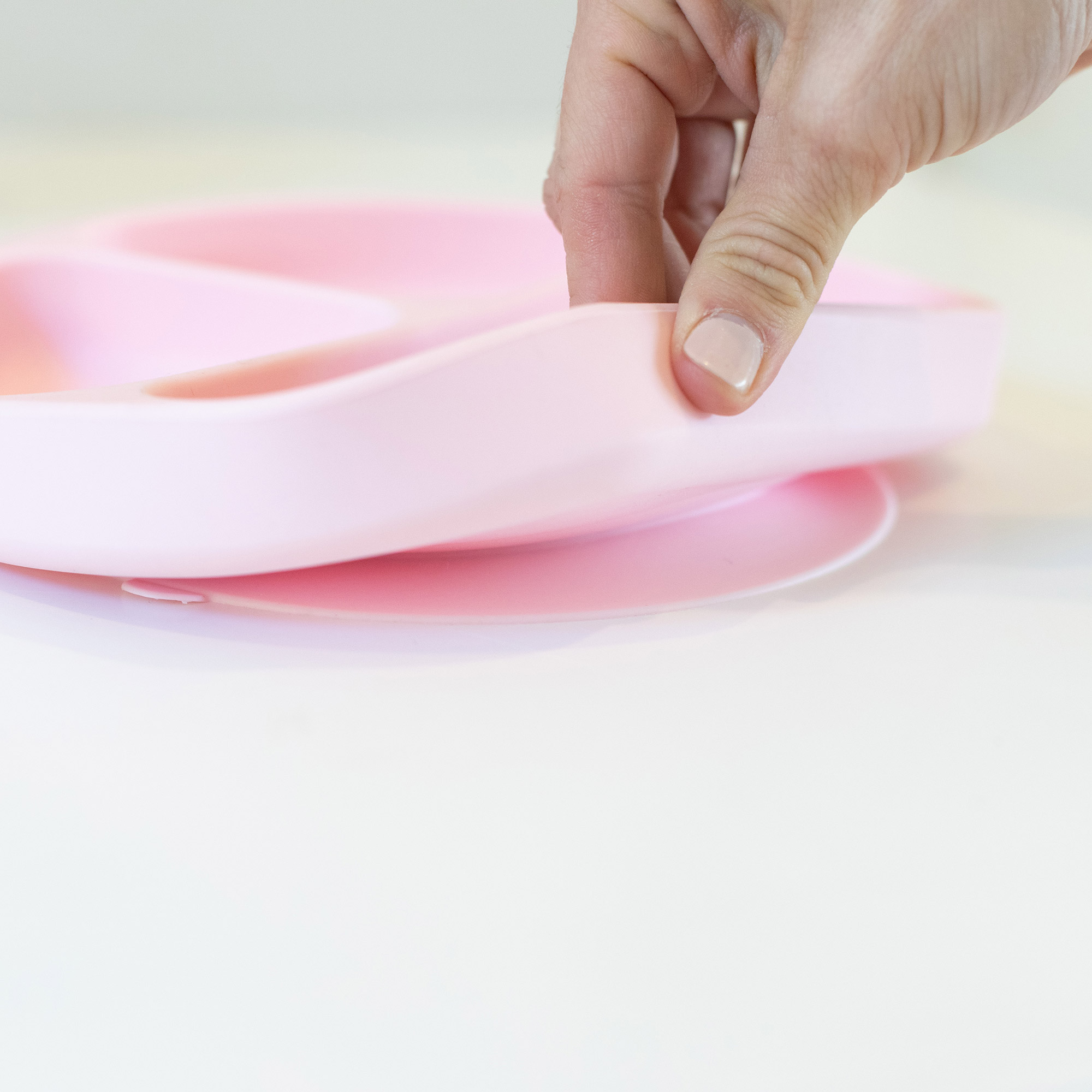 Silicone Grip Dish - Pink