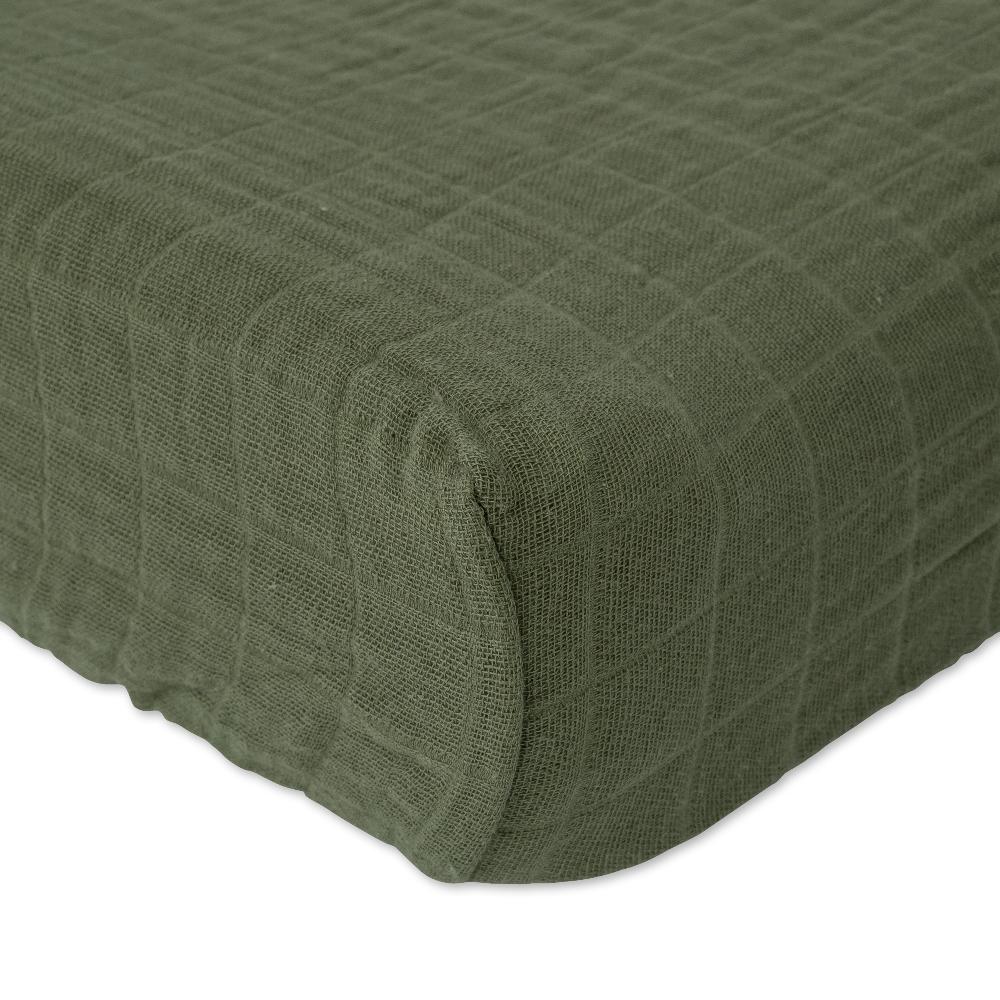 Muslin Changing Pad Cover / Bassinet Sheet - Fern