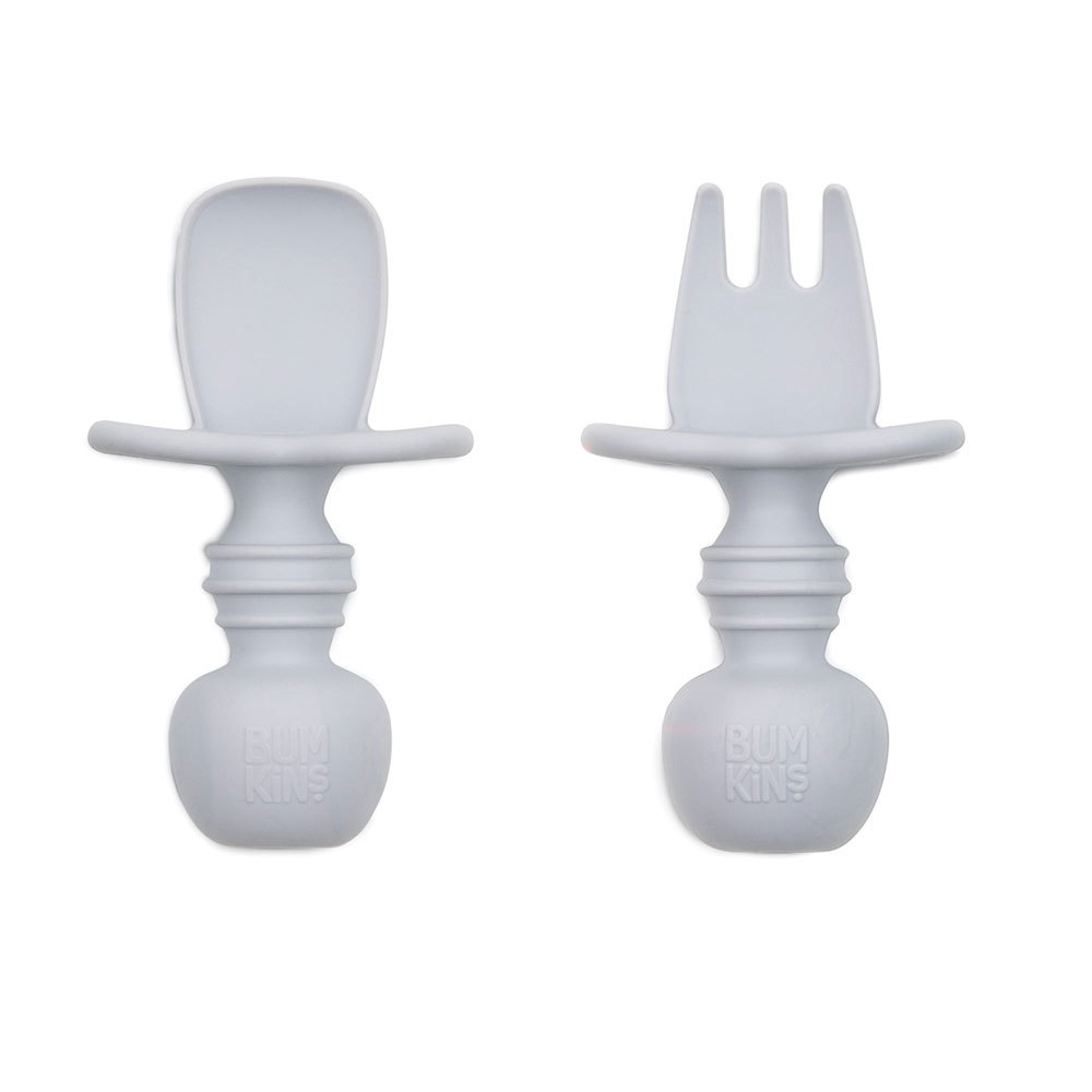 Bumkins Silicone Chewtensils - Grey