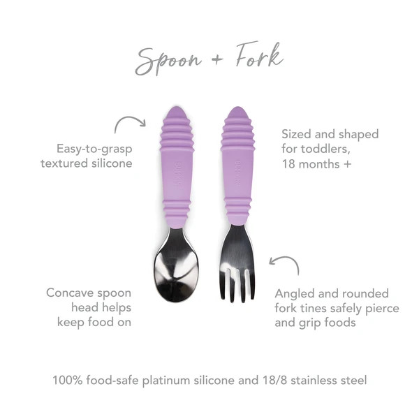 Bumkins Spoon and Fork - Lavender