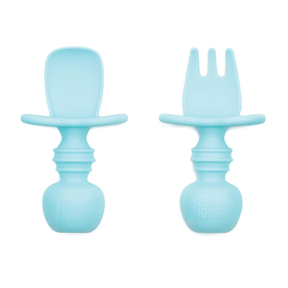 Bumkins Silicone Chewtensils - Light Blue