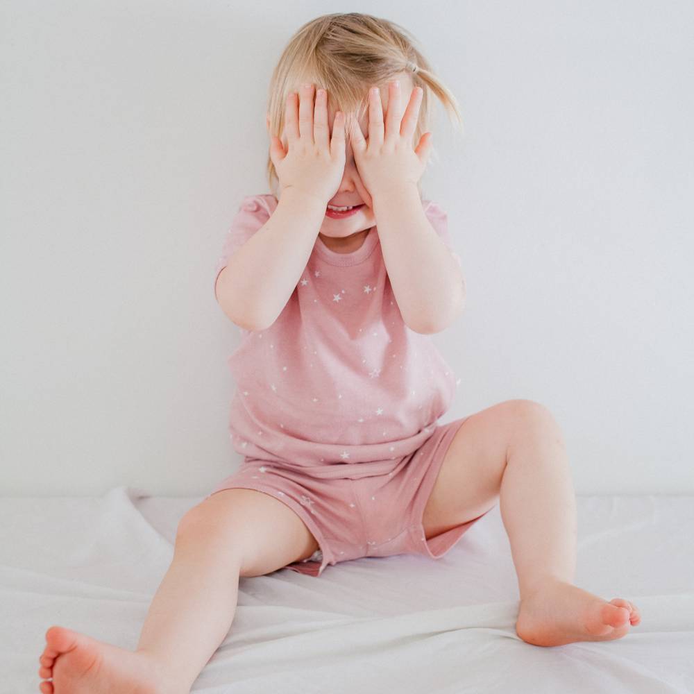Woolbabe Merino/Organic Cotton Summer Pyjamas - Dusk Stars