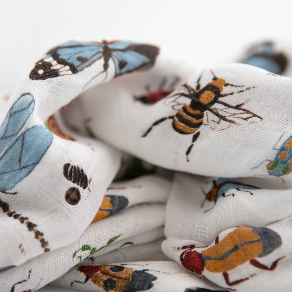 Deluxe Muslin Swaddle - Bugs