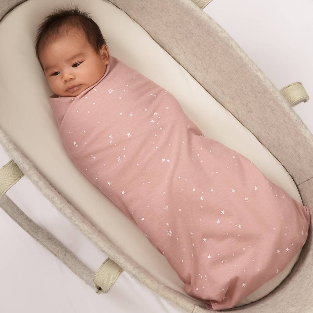 Woolbabe Merino/Organic Cotton Swaddle/Blanket - Dusk Stars