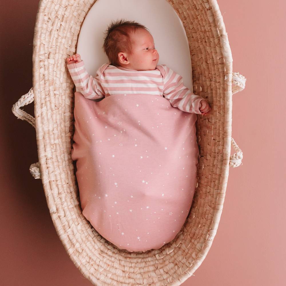 Woolbabe Merino/Organic Cotton Swaddle/Blanket - Dusk Stars