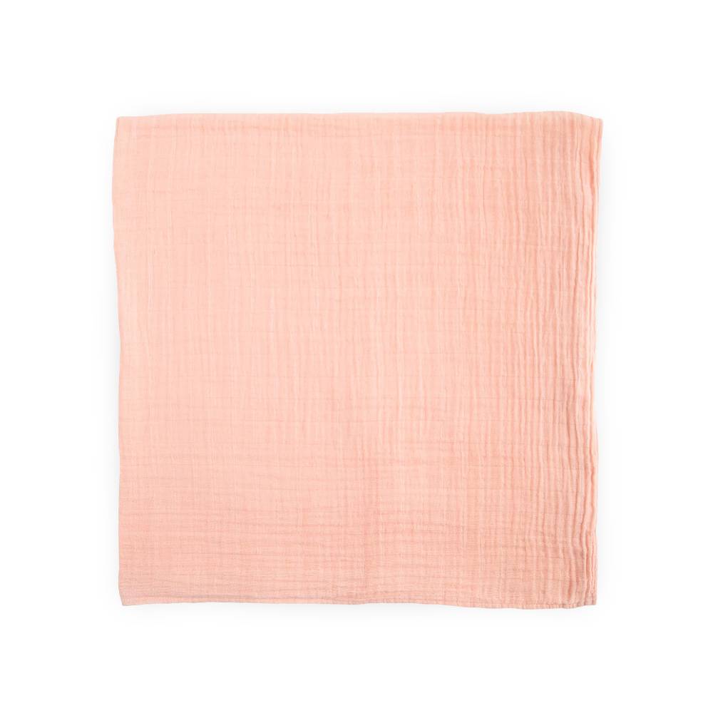 Single Cotton Muslin Swaddle - Rose Petal