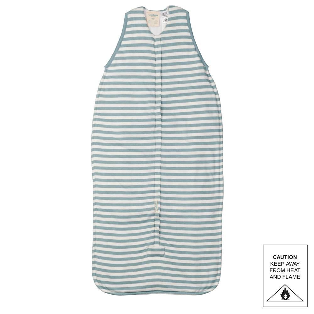 Woolbabe Duvet Front Zip Merino/Organic Cotton Sleeping Bag - Tide