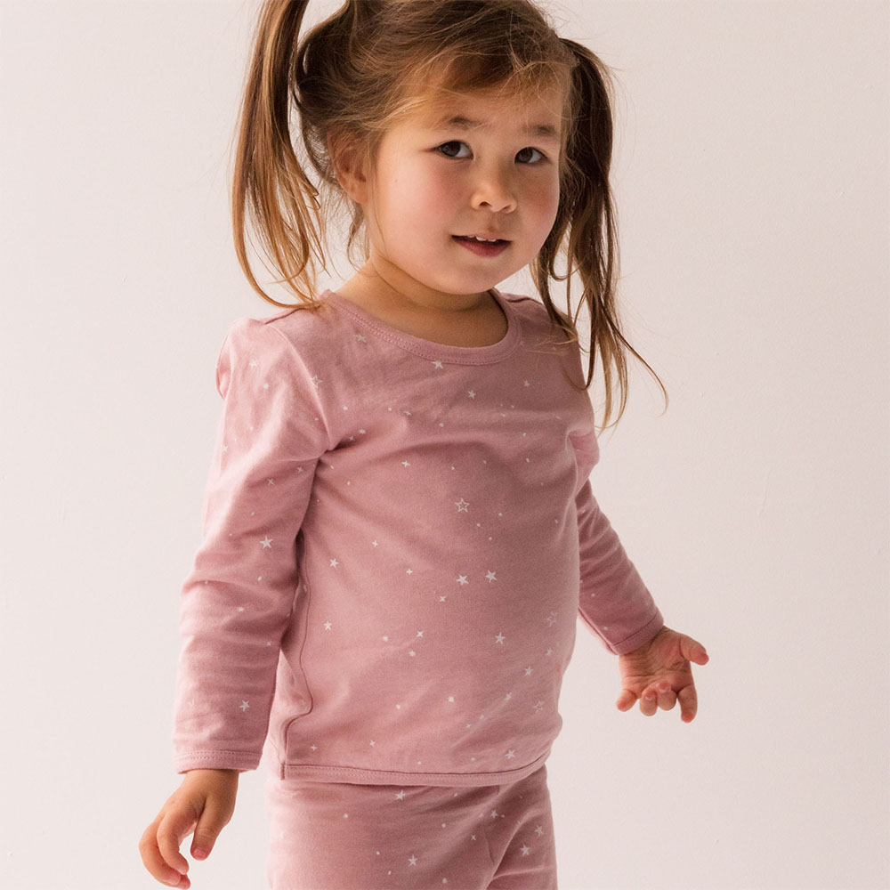 Woolbabe Merino/Organic Cotton Winter Pyjamas - Dusk Stars