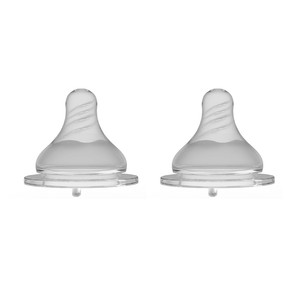 Crane Silicone Wide Neck Teat - 2 pack