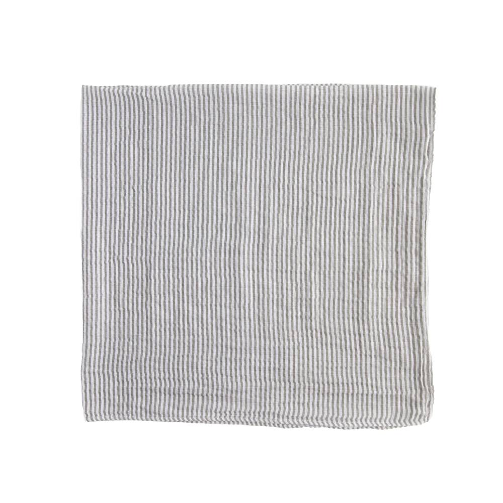 Little Unicorn Single Cotton Muslin Swaddle - Grey Stripe