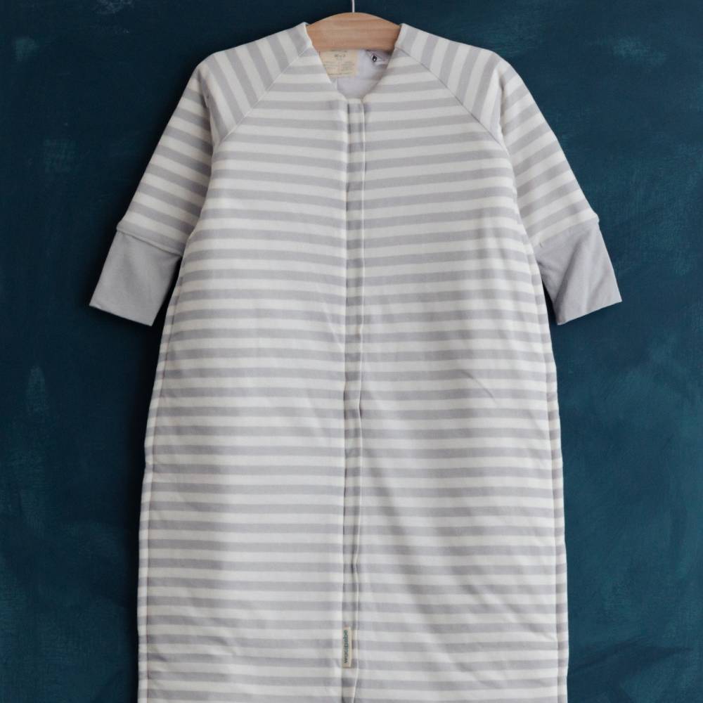 Woolbabe Duvet Front Zip Sleeping Bag with Sleeves - Pebble