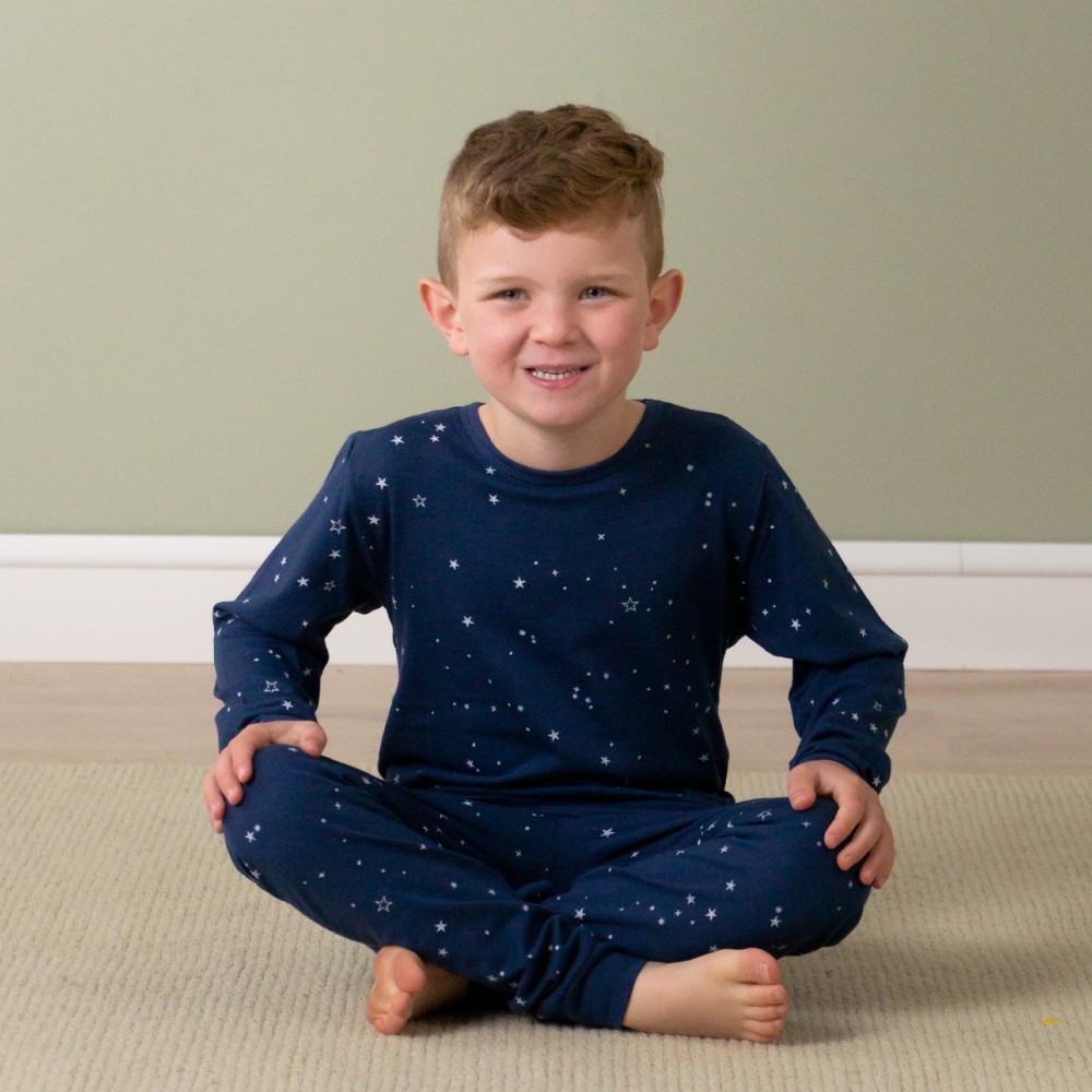 Woolbabe Merino/Organic Cotton Winter Pyjamas - Tekapo Stars