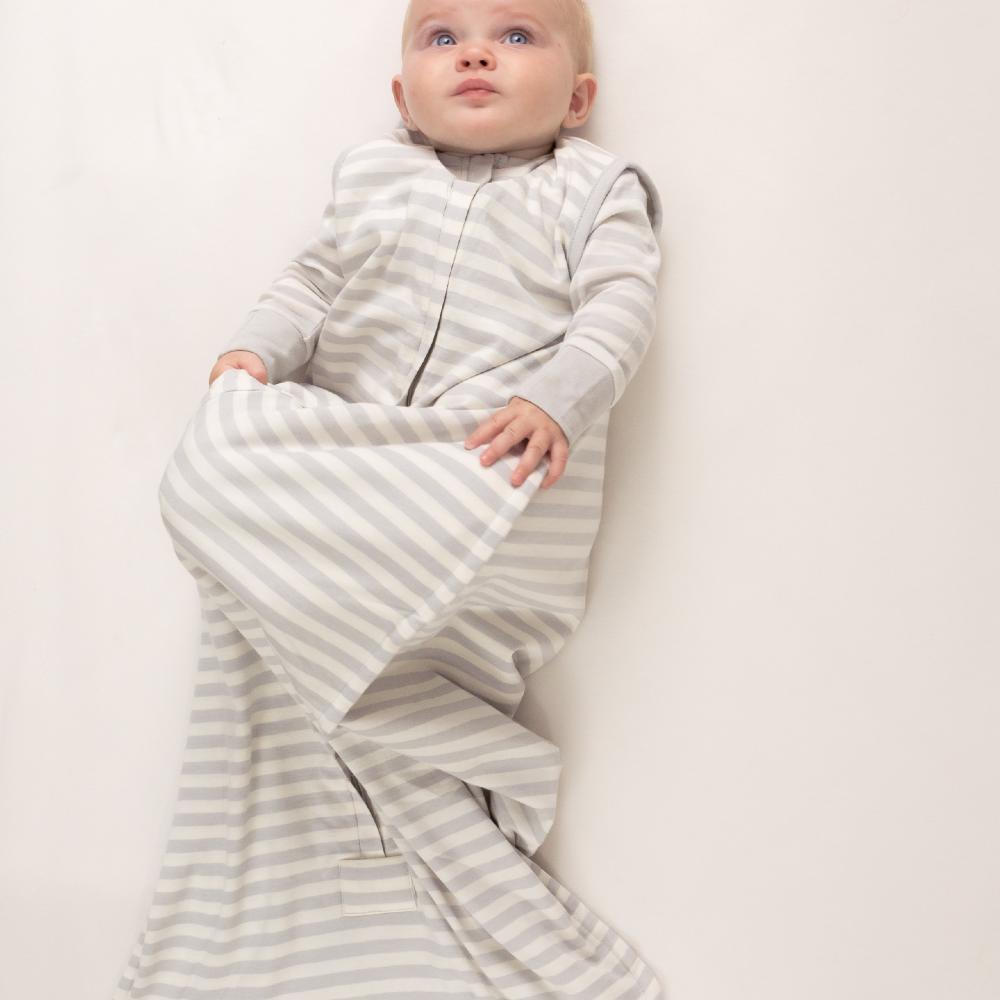 Woolbabe 3 Seasons Front Zip Merino/Organic Cotton Sleeping Bag - Pebble