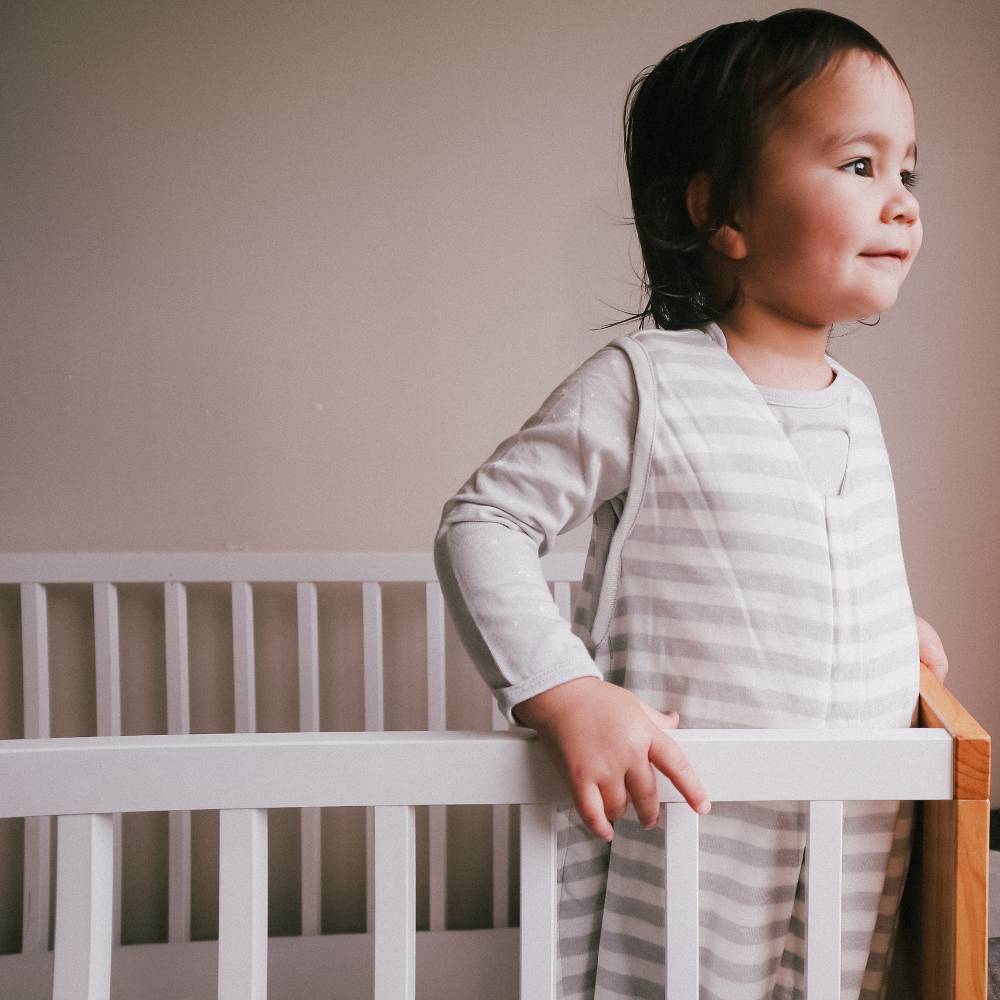 Woolbabe 3 Seasons Front Zip Merino/Organic Cotton Sleeping Bag - Pebble