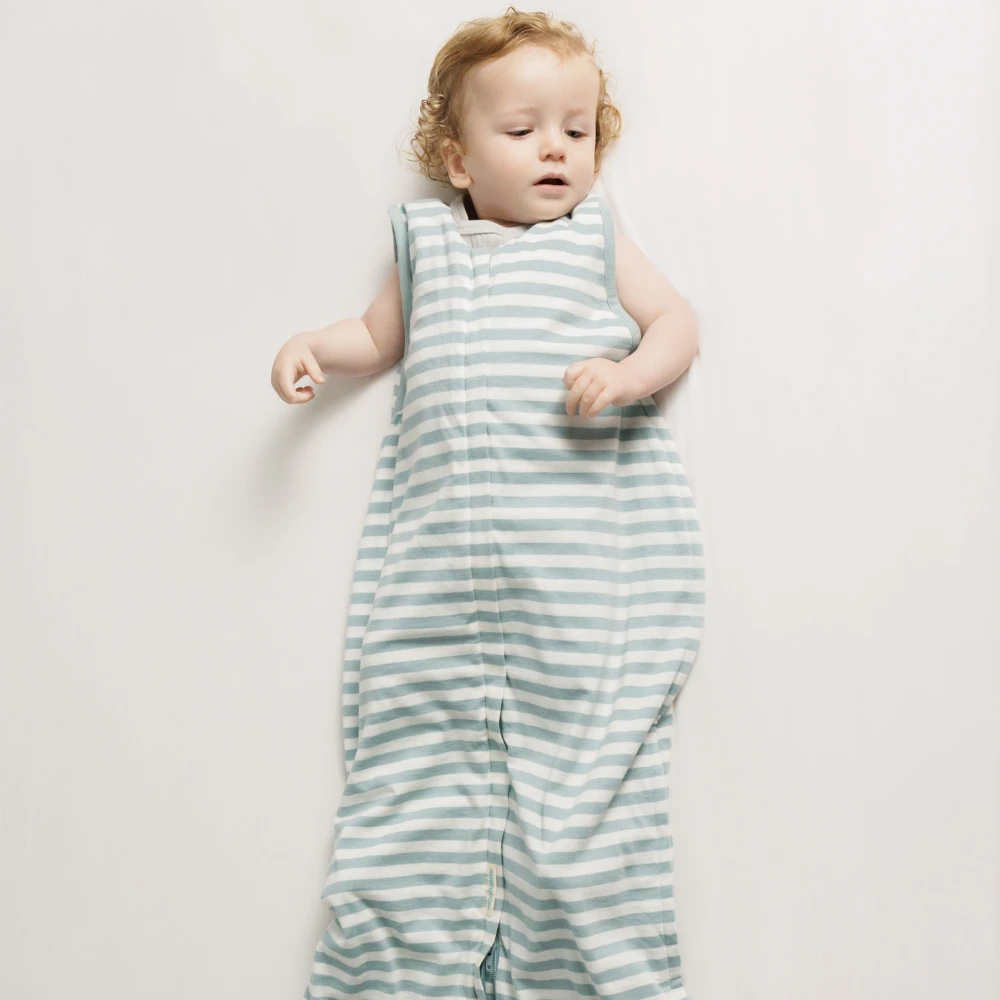 Woolbabe 3 Seasons Front Zip Merino/Organic Cotton Sleeping Bag - Tide