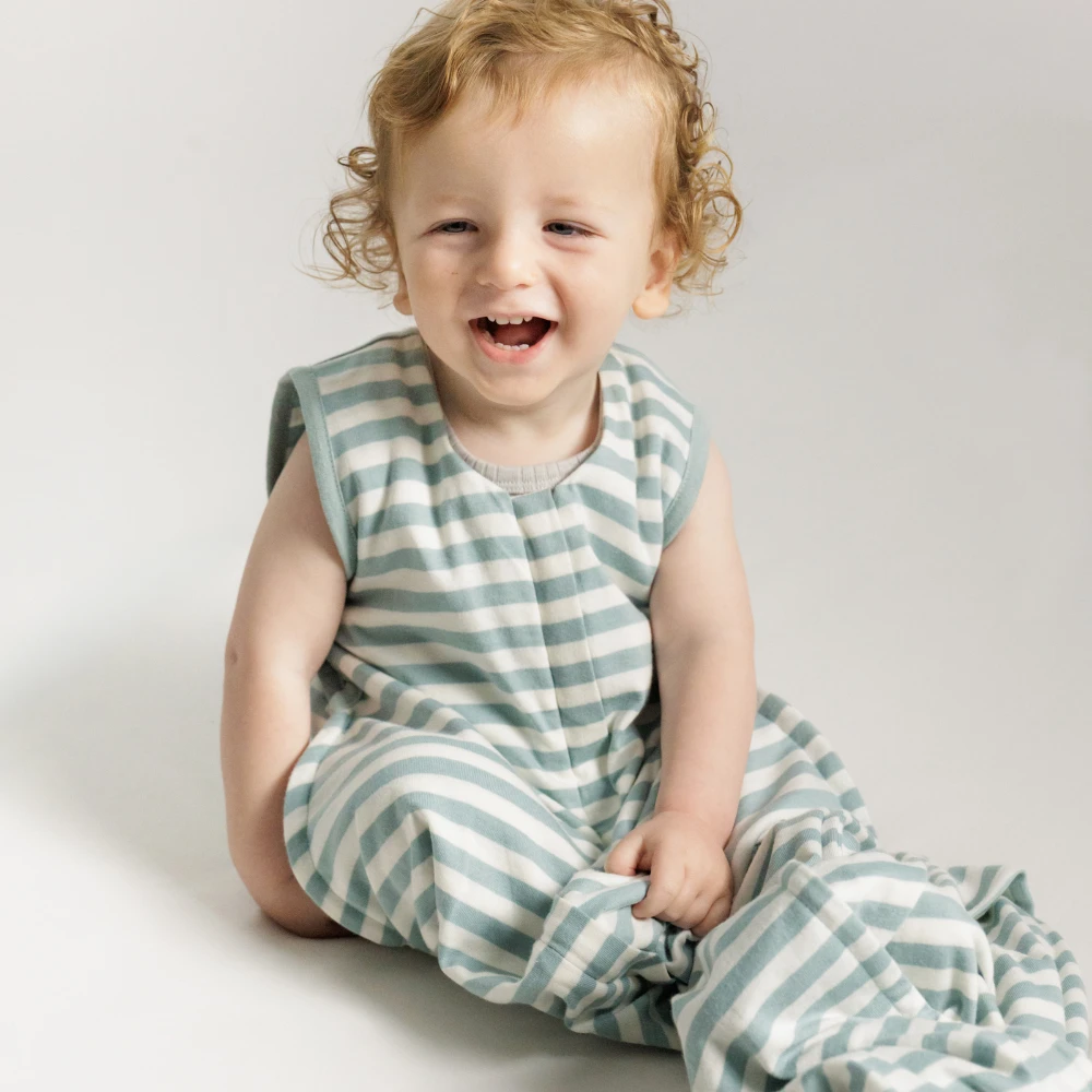 Woolbabe 3 Seasons Front Zip Merino/Organic Cotton Sleeping Bag - Tide